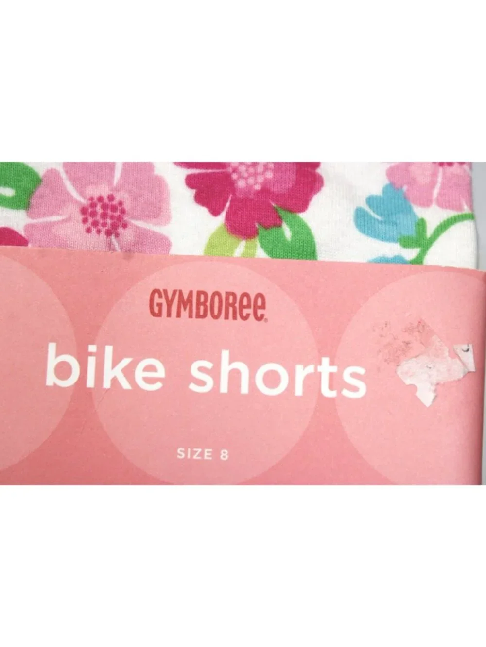 2008 Gymboree Tennis Match Bike Shorts sz 8Leggings Floral Flowers Cotton Knit